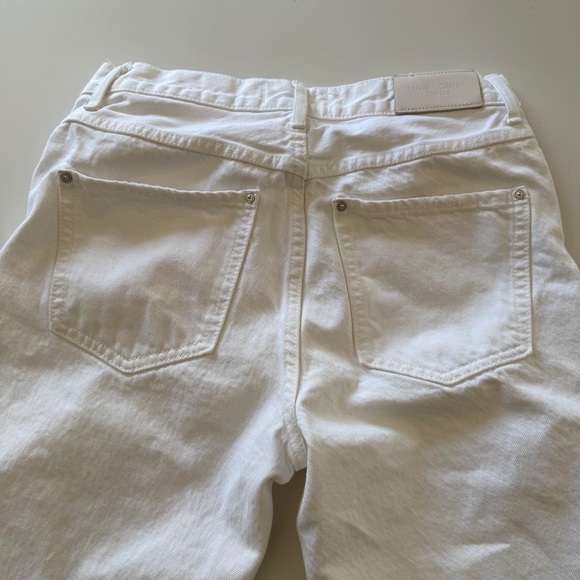 Mango-White Straight Leg Fringe Denim-Icon-Boho-Bohemian-Festival-Summer-6 - Picture 3 of 14